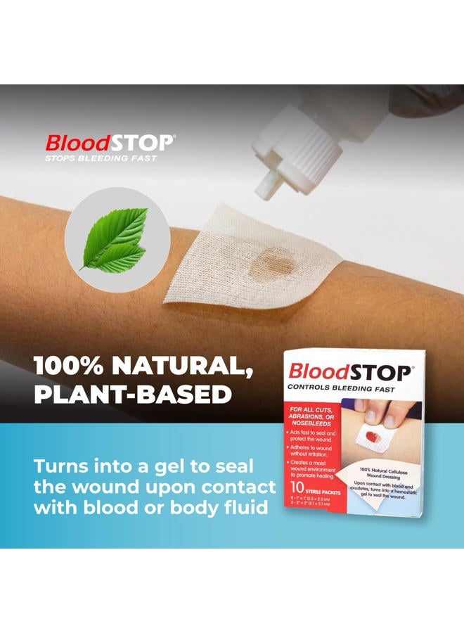 BloodSTOP LifeScience PLUS, Inc. Bloodstop Hemostatic Gauze Controls Bleeding Fast;10 Count - Image 3