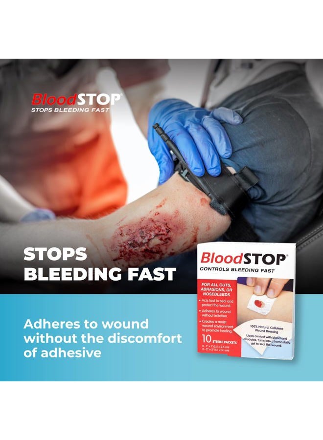 BloodSTOP LifeScience PLUS, Inc. Bloodstop Hemostatic Gauze Controls Bleeding Fast;10 Count - Image 4