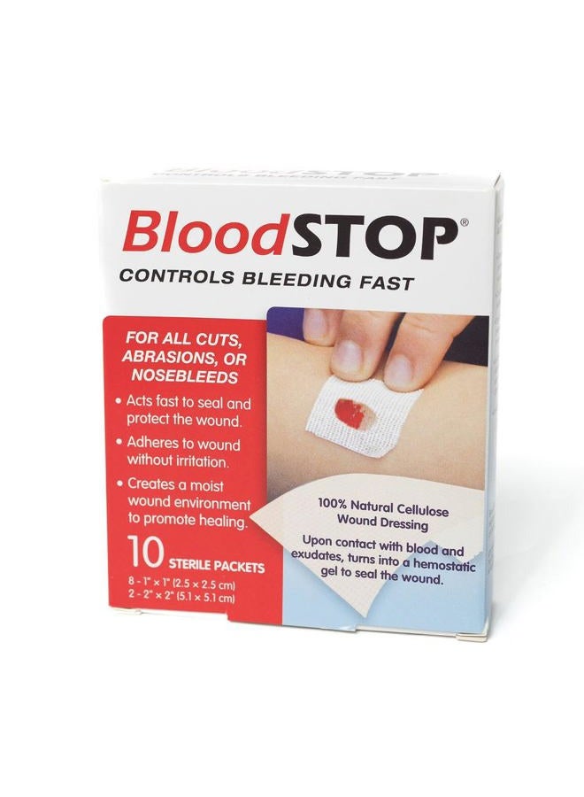 BloodSTOP LifeScience PLUS, Inc. Bloodstop Hemostatic Gauze Controls Bleeding Fast;10 Count - Image 1