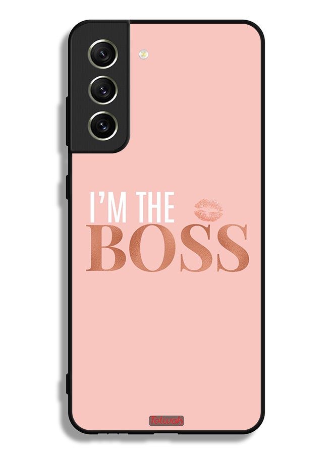 Tolwak Samsung Galaxy S21 FE 5G Protective Case Cover I Am The Boss - Image 3