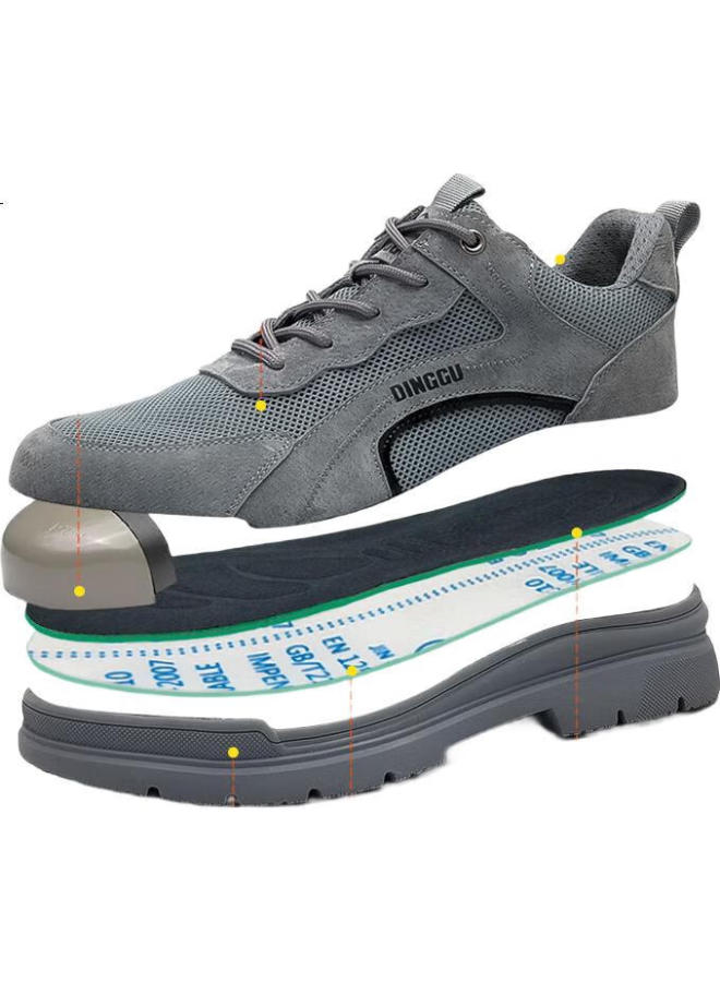 Dinggu Dinggu Men'S Safety Shoes Anti-Smashing Anti-Piercing Lightweight Work Shoes Steel Toe Labor Protection Breathable Summer 1101Huiw43 - Image 2