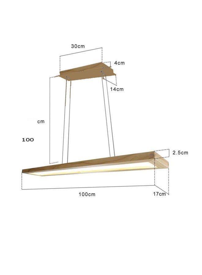 artica Artica Wooden Warm White Pendant Lamp Adjustable Hanging Ceiling Light in Top and Bottom Acrylic Shade for Restaurant Cafe Bar Kitchen Dining Room Living Room 30w - Image 5