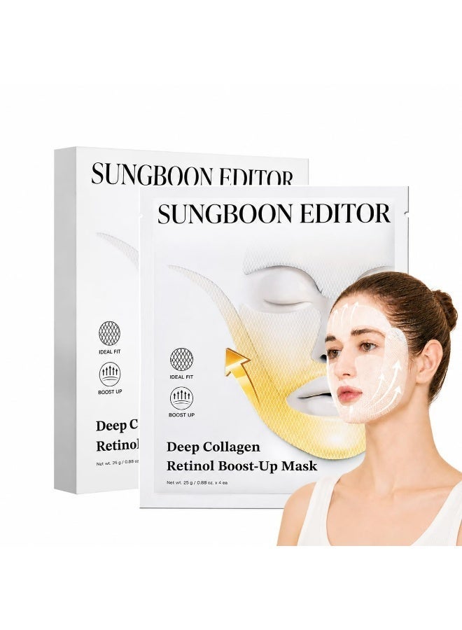 Sungboon Editor Deep Collagen Retinol Boost Up Mask Set 25g *4pcs - Image 1