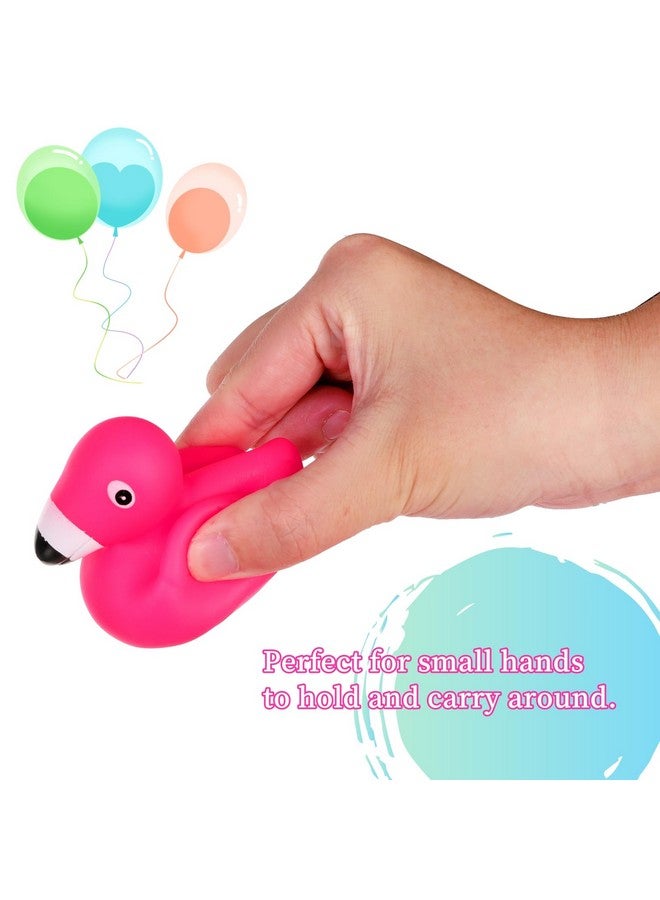 Goaste 50 Pieces Flamingo Rubber Ducks Bulk, Mini Pink Flamingo Bath Toys, Cute Floating Squeaky Bathtub Ducks for Baby Shower, Birthday Party, Cake Decoration, Classroom Prizes - Image 5