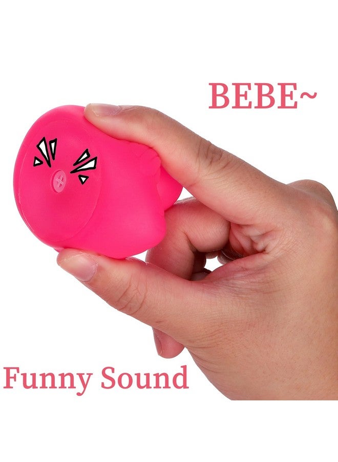 Goaste 50 Pieces Flamingo Rubber Ducks Bulk, Mini Pink Flamingo Bath Toys, Cute Floating Squeaky Bathtub Ducks for Baby Shower, Birthday Party, Cake Decoration, Classroom Prizes - Image 3