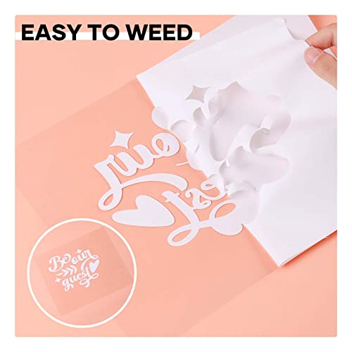 HTVRONT Heat Transfer Vinyl White Iron on Vinyl-12 x 60FT White HTV Vinyl Roll Easy to Cut & Weed for Heat Vinyl Design - Image 5