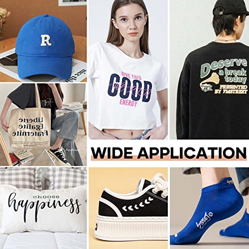 HTVRONT Heat Transfer Vinyl White Iron on Vinyl-12 x 60FT White HTV Vinyl Roll Easy to Cut & Weed for Heat Vinyl Design - Image 2