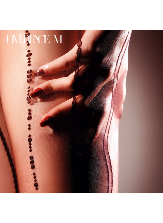 Limerence M Lace Jacquard Stockings Ultra-thin Black Silk Temptation Seamless Leggings Plum Purple 1 Pair M - Image 4