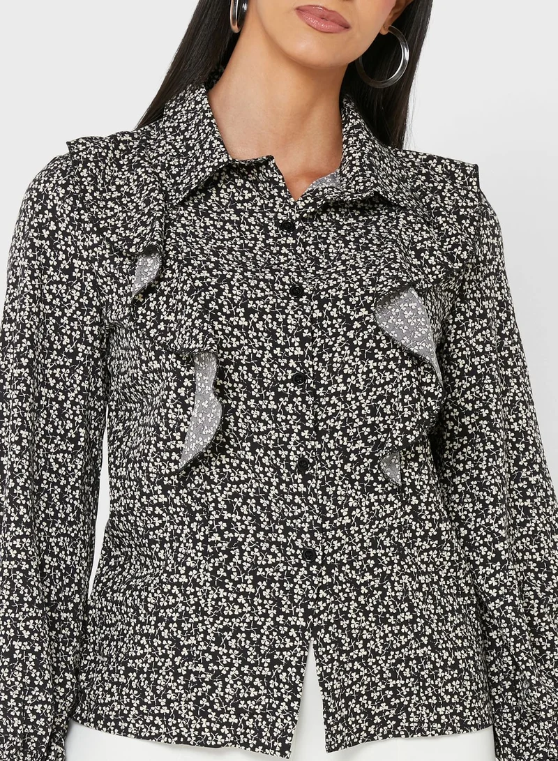 ELLA Printed Button Down Shirt