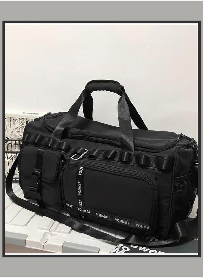 Canway - Large-Capacity Travel Bag Men's Short-Distance Luggage Backpack College Students Boarding Backpack Dry and Wet Separation Fitness Bag - Image 1