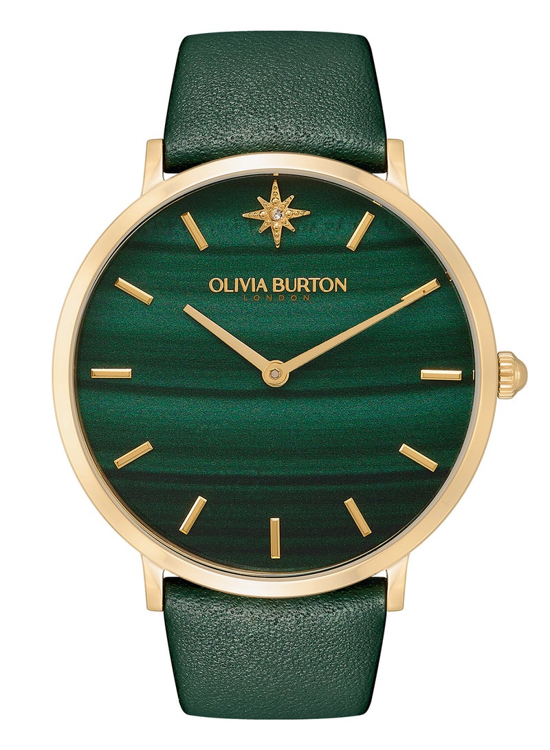 OLIVIA BURTON Women's Analog Round Shape Leather Wrist Watch 24000067 - 40 Mm - Image 1