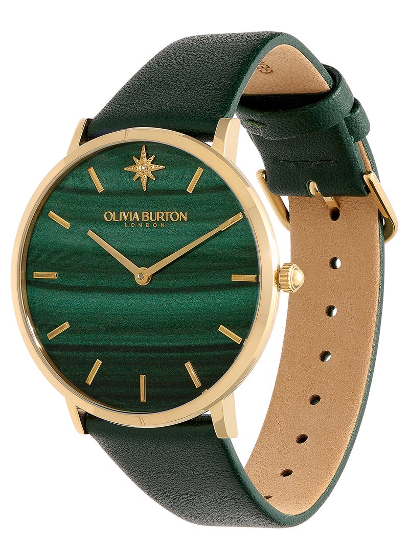 OLIVIA BURTON Women's Analog Round Shape Leather Wrist Watch 24000067 - 40 Mm - Image 2
