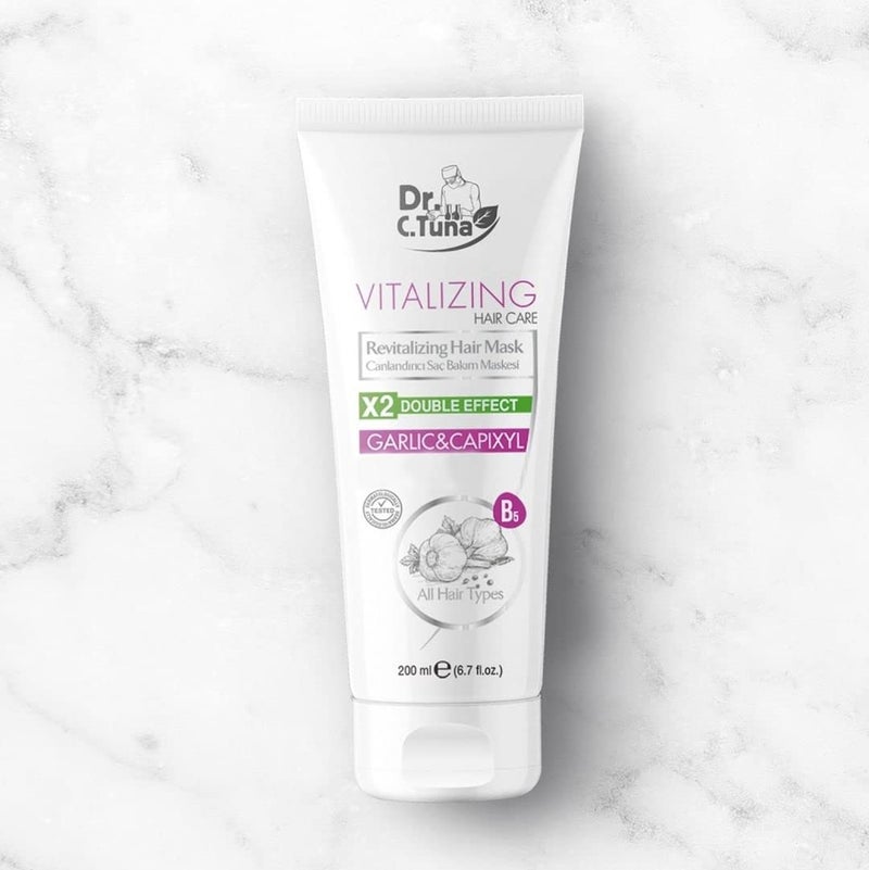 FARMASi Dr. C. Tuna Vitalizing Hair Conditioner, 6.7 fl. oz / 200 ml, Deeply Moisturizing, Repair and Restore Hair, Garlic & Capixyl Double Effect - Image 4