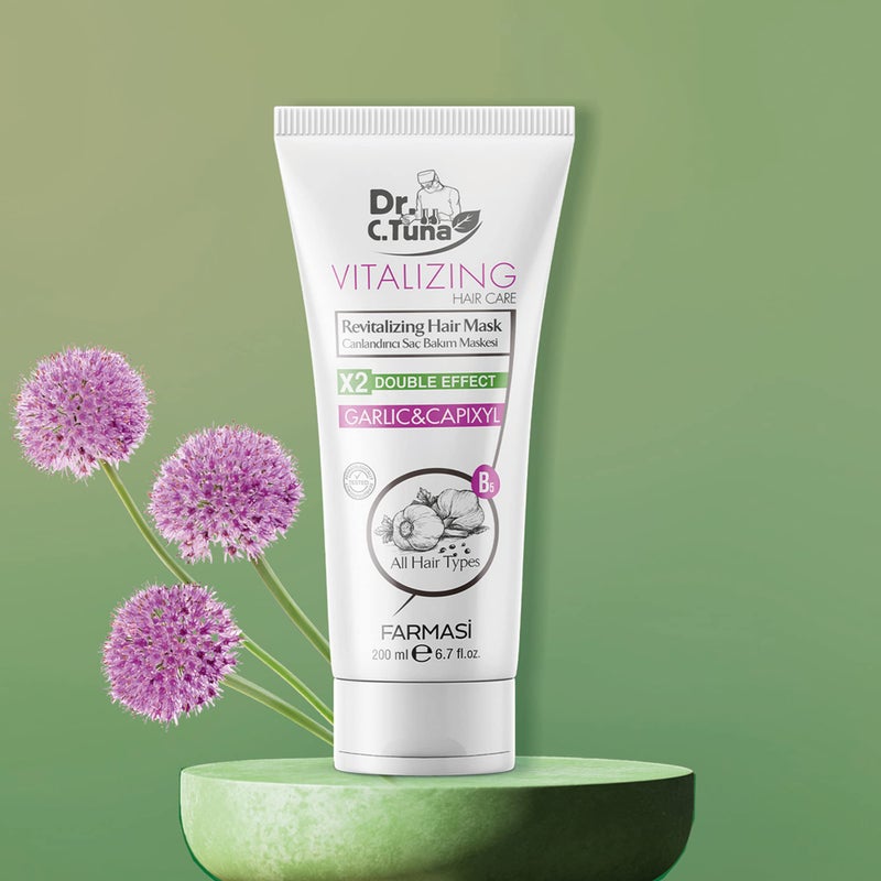 FARMASi Dr. C. Tuna Vitalizing Hair Conditioner, 6.7 fl. oz / 200 ml, Deeply Moisturizing, Repair and Restore Hair, Garlic & Capixyl Double Effect - Image 5