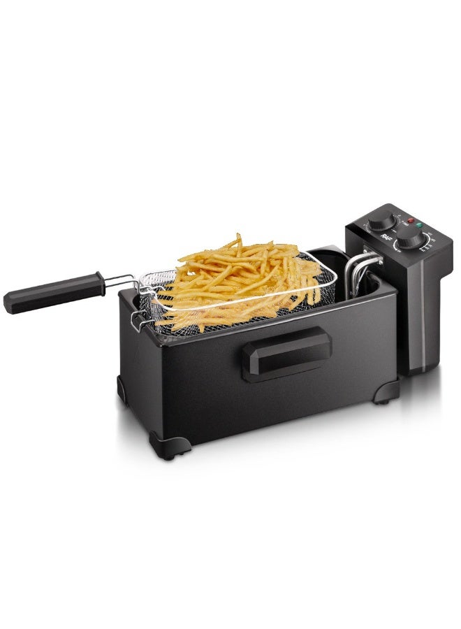 RAF 3L Electric Deep Fryer 2000W – Adjustable Temperature, Anti-Scald Body, Quick 4-Ring Heating, Removable Basket & Easy-Clean Non-Stick Oil Tank - Image 1