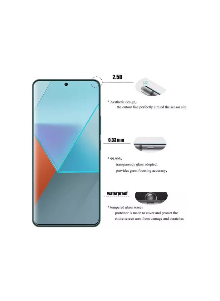 TWEGGON Redmi Note 13/Note 13 Pro Screen Protector, Tempered Glass Screen Protector for Redmi Note 13/Note 13 Pro 6.67" Clear  - Image 4