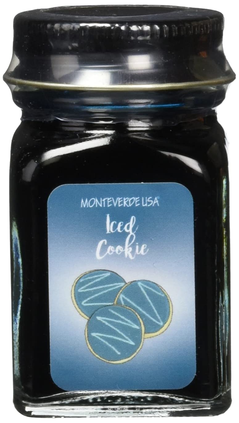 Monteverde USA Sweet Life Fountain Pen Ink - Iced Cookies - Vibrant Teal Ink Inspired by Desserts, Premium Writing Ink, 30ml Bottle - Image 3