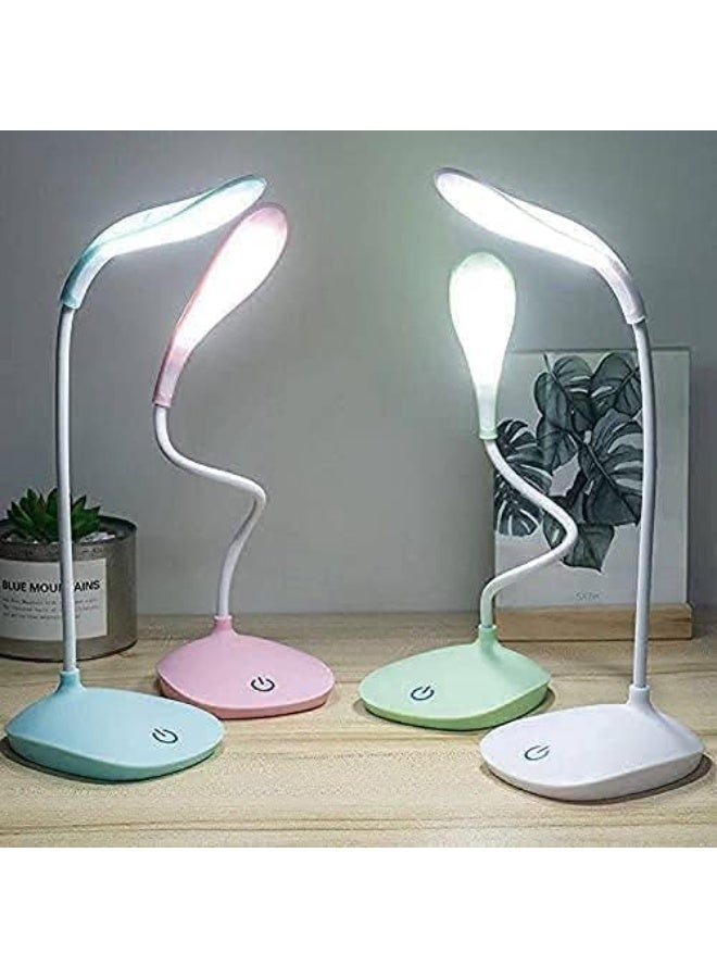 Rechargeable Led Desk Lamp Touch Control On/Off Student Study Table Lamps Night Lamp for Children Eye Protection Lamp for Study Room (White) - Image 2