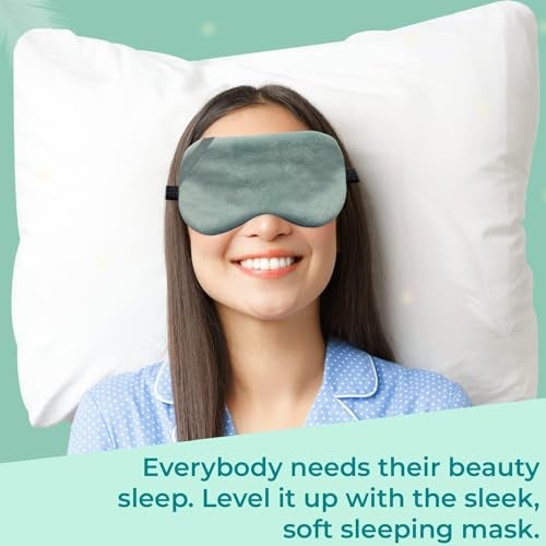 RIXTEC Pack 2 Eye Mask for Sleeping with Adjustable Strap Super Soft Sleeping Mask Blind Fold for Comfortable Sleep Travelling Sleep Mask Pad for men and women - Image 2