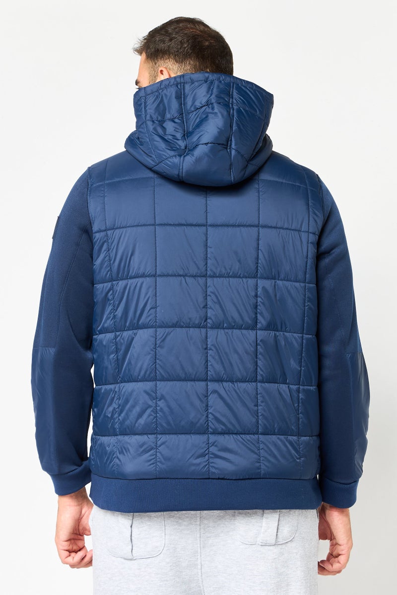 Reebok Men Sportswear Fit Long Sleeve Outdoor Puffer Jacket, Navy - Image 4