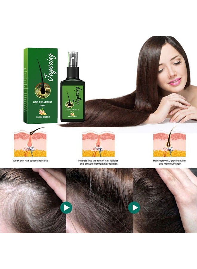 Jaysuing Hair Treatment Green Ginger Serum 30ml ,Hair Loss Treatments, Aids against Hair-thining, Hair Regrowth Treatment - Image 2