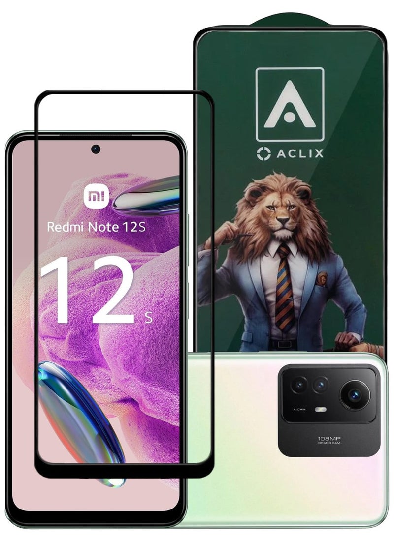 ACLIX Antistatic ESD Dustproof Premium Quality High Definition Tempered Glass Screen Protector Designed For Xiaomi Redmi Note12S - Image 1