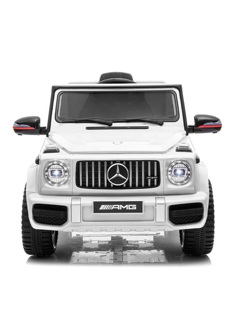 Mercedes Mercedes-Benz AMG G63 Ride-On Car for Kids | Electric Ride-On Vehicle with Remote Control, LED Lights, USB Music Player & Realistic Design | 12V Battery-Powered Kids Car, White (White) - Image 1