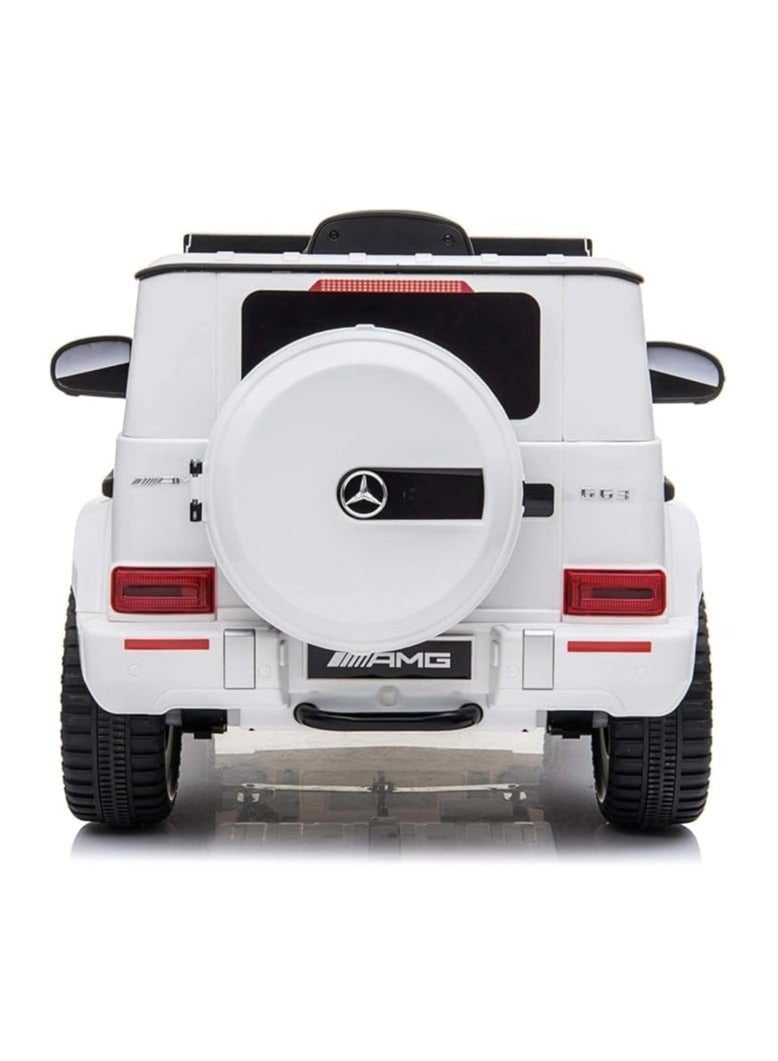 Mercedes Mercedes-Benz AMG G63 Ride-On Car for Kids | Electric Ride-On Vehicle with Remote Control, LED Lights, USB Music Player & Realistic Design | 12V Battery-Powered Kids Car, White (White) - Image 5