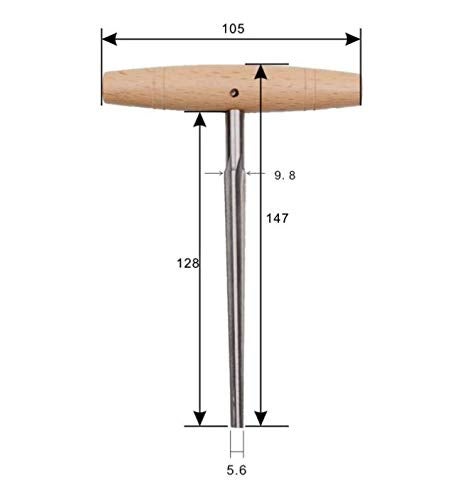 KAISH Violin Viola Peg Hole Reamer for 3/4 4/4 Violin 1:26 Taper with Wood Handle Violin Luthier Tool - Image 5