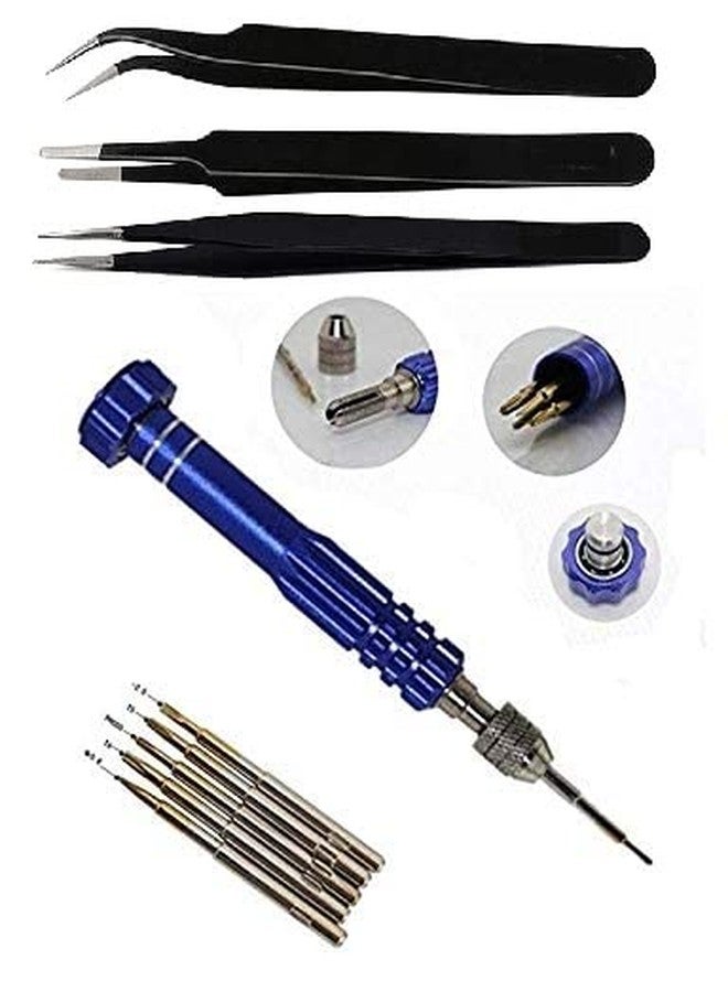 Axtella Wroughton 5 in 1 Tool kit/Screwdriver Set For All Mobiles Repair with 3 Tweezers. Multicolor - Image 1