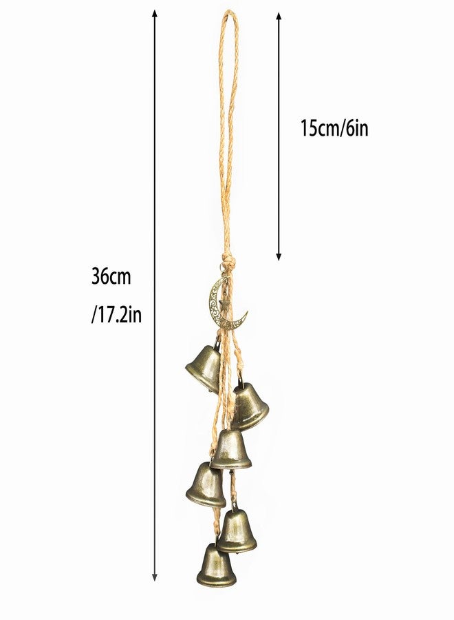 Persofine Christmas Bells for Decoration,Vintage Bells with Hanging Rope,Decorative Bell for Garland,Wreaths,Door, Home Decor,Christmas Tree(Moon) - Image 2