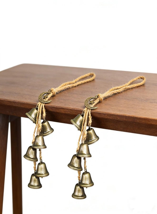 Persofine Christmas Bells for Decoration,Vintage Bells with Hanging Rope,Decorative Bell for Garland,Wreaths,Door, Home Decor,Christmas Tree(Moon) - Image 4