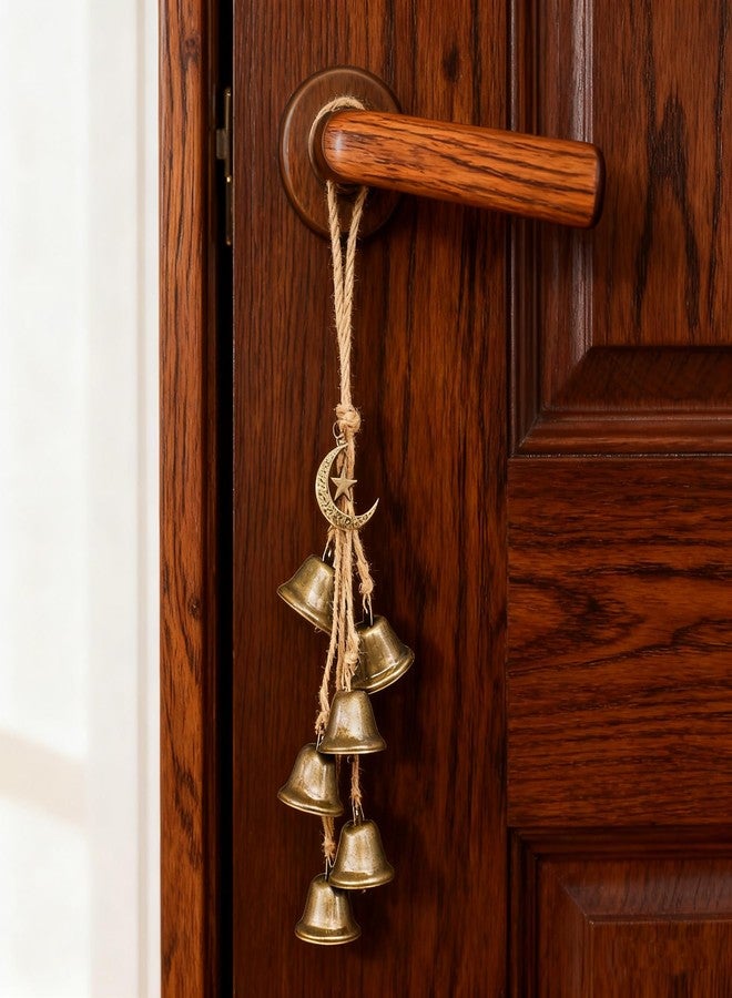 Persofine Christmas Bells for Decoration,Vintage Bells with Hanging Rope,Decorative Bell for Garland,Wreaths,Door, Home Decor,Christmas Tree(Moon) - Image 3