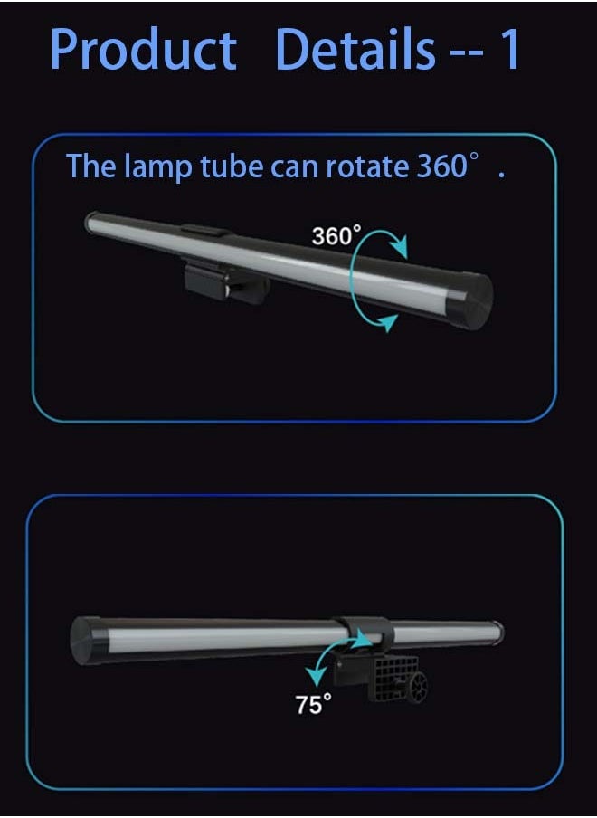 Computer Monitor Light with RGB 3 Color Changing Ambient Light,No Glare Screen Monitor Light,USB Powered LED E-Reading Desk Lamps Touch Control for Office/Home/Gaming/Desk 442x24mm