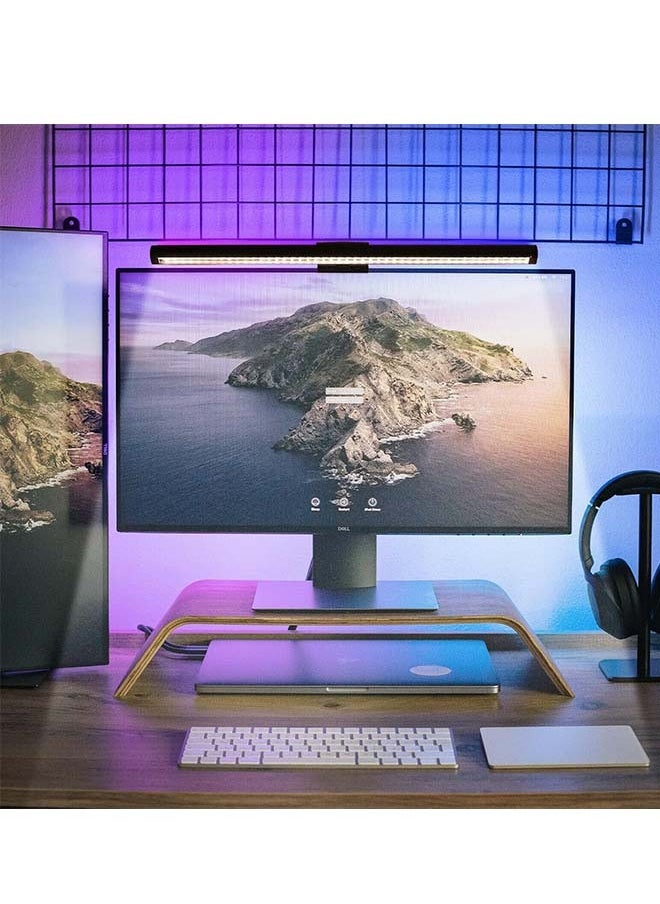 Computer Monitor Light with RGB 3 Color Changing Ambient Light,No Glare Screen Monitor Light,USB Powered LED E-Reading Desk Lamps Touch Control for Office/Home/Gaming/Desk 442x24mm