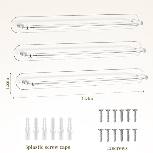 SNOWSTAR Acrylic Claw Clip Organizer 3PCS Wall Holder and Storage Hair Clip Display Clear Stand for Women and Girls - Image 3