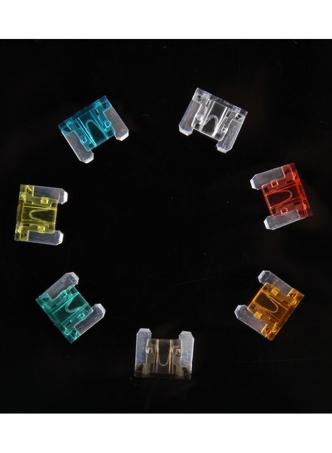 عدد 100 قطعة من فيوزات الميني (5A / 7.5A / 10A / 15A / 20A / 25A / 30A) مع محول إضافة دائرة (Add-a-circuit) وحامل شفرة الفيوز - Image 2