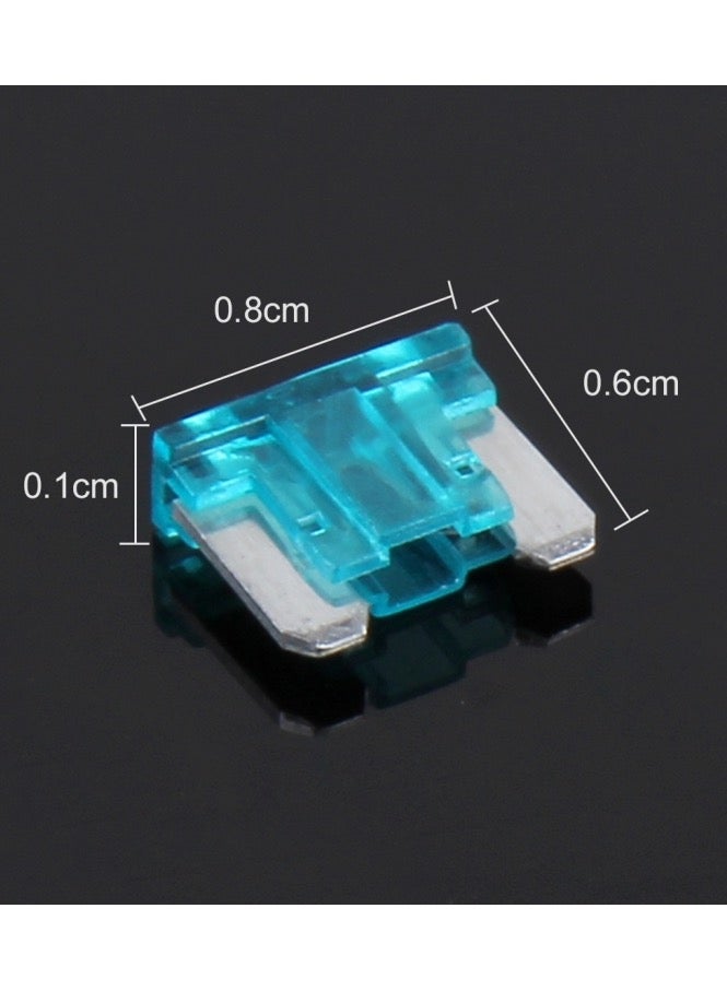 عدد 100 قطعة من فيوزات الميني (5A / 7.5A / 10A / 15A / 20A / 25A / 30A) مع محول إضافة دائرة (Add-a-circuit) وحامل شفرة الفيوز - Image 3