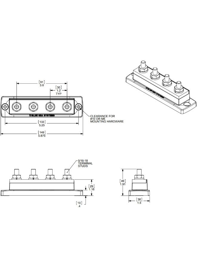 Blue Sea Systems 150 Amp Common BusBar cover, 2715 - Image 2