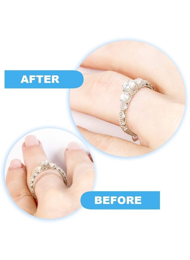 Generic Ring Size Adjuster, 8 Pieces for Loose Rings, Invisible Silicone Guard Jewelry Tightener Size Adjuster 4 Sizes to Fit Almost Any Ring  - Image 2