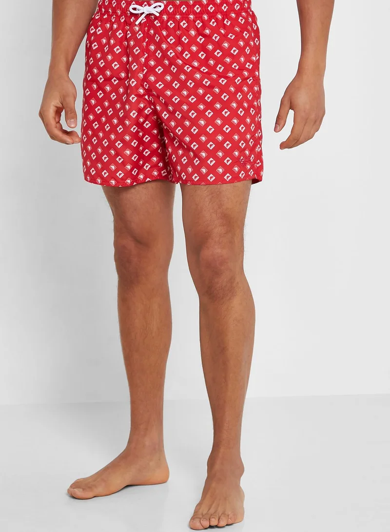 EMPORIO ARMANI Geo Print Swim Shorts