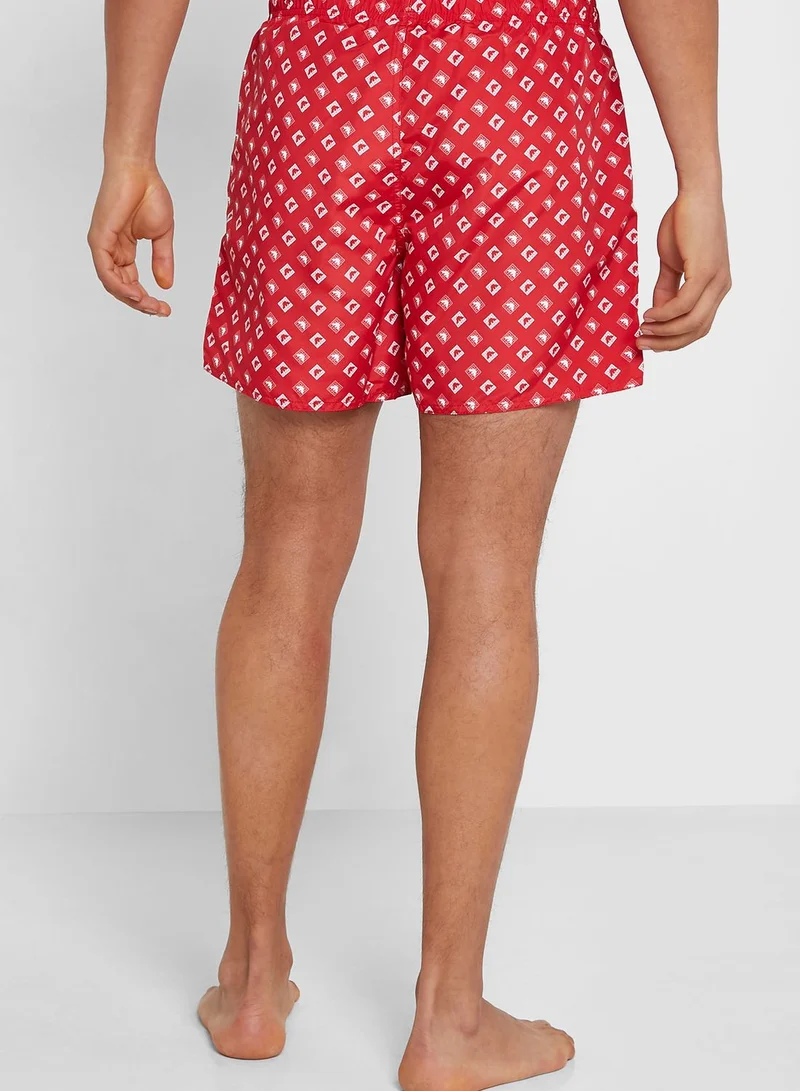 EMPORIO ARMANI Geo Print Swim Shorts