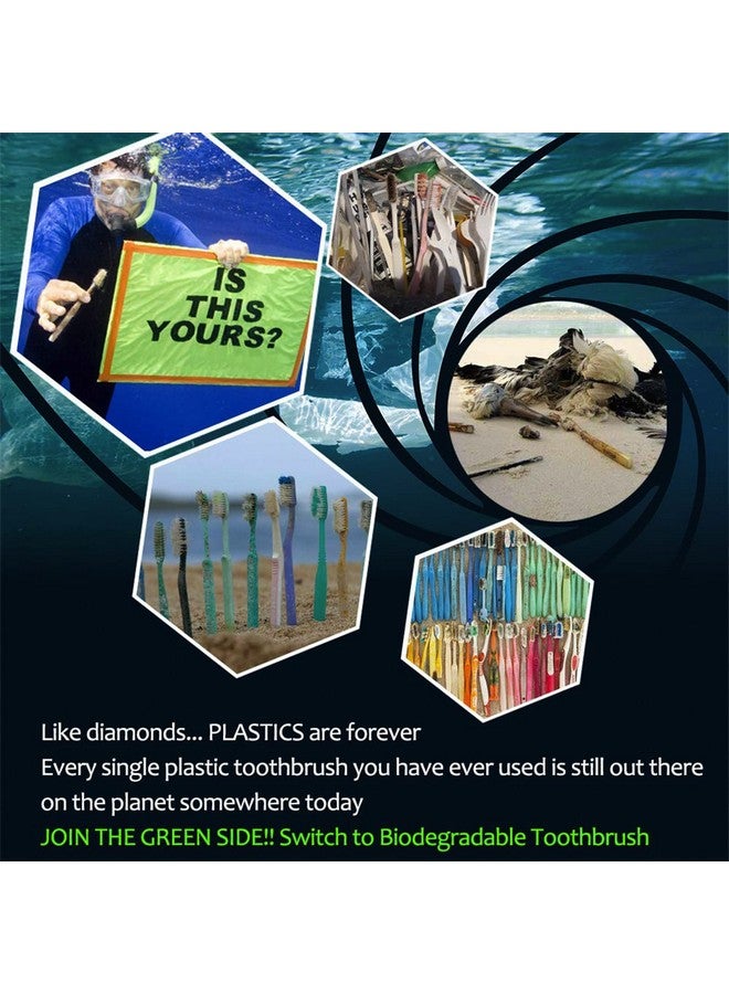 NUDUKO Biodegradable Bamboo Toothbrushes, 10 Piece BPA Free Soft Bristles Toothbrushes, Natural, Eco-Friendly, Green and Compostable - Image 5