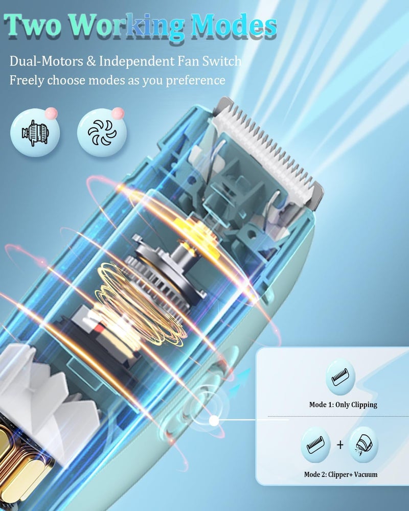 ENSSU Vacuum Hair Clippers for Kids - Rechargeable & Waterproof - Image 2