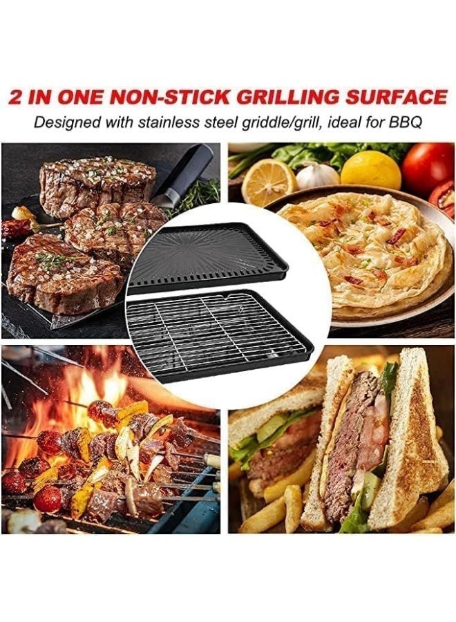 ال سي موقد شواء غاز محمول 43 سم للرحلات والتخييم والشواء الخارجي - Image 4