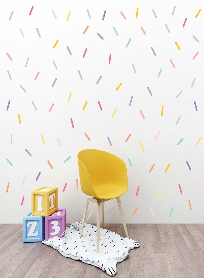CharmFlo Confetti Wall Decals 300Pcs Removable Peel & Stick Wall Stickers for Kids Room Decor - Window Art for Girls Bedroom, Nursery, Birthday Party (Colorful Sprinkle Design) - Image 3