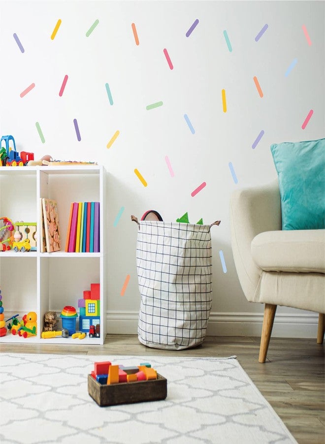 CharmFlo Confetti Wall Decals 300Pcs Removable Peel & Stick Wall Stickers for Kids Room Decor - Window Art for Girls Bedroom, Nursery, Birthday Party (Colorful Sprinkle Design) - Image 4