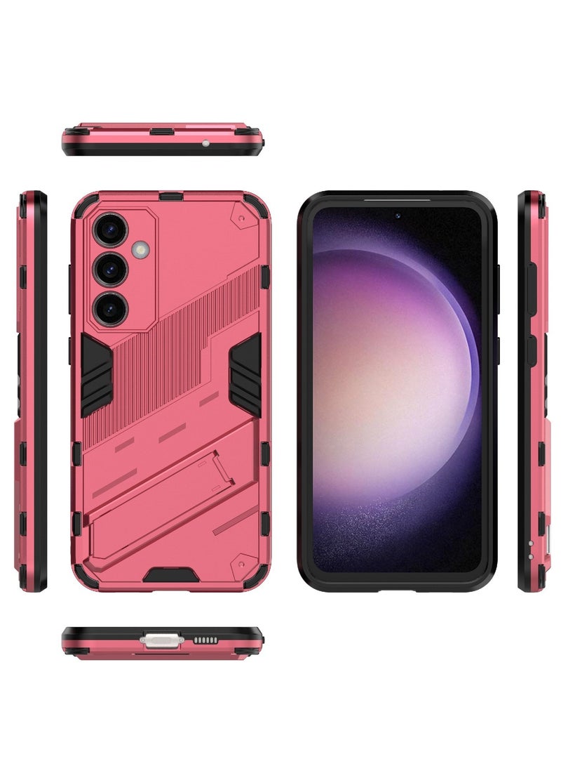 Punk Armor 2 in 1 PC Tpu Shockproof Phone Case with Invisible Holder For Samsung Galaxy S23 FE 5G (watermelon) - Image 1