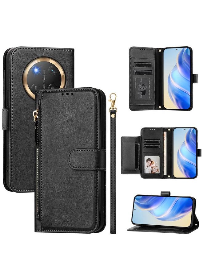 Zaboon Case For Honor X9c Global Multi-Card Slots Zipper Wallet Leather Phone Case  - Image 1