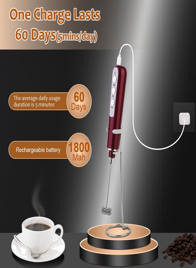 Dejaf Milk Frother Wand Rechargeable Handheld Frother For Coffee,Batidora De Mano Electrica Coffee Bar Accessories Kitchen Appliances Essentials Electric Frother Gift For Women Men (Black) - Image 2